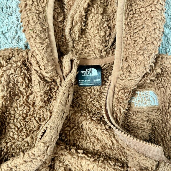 Baby Sherpa Fleece Brown North Face Hoodie I Size: 6-12M I Bear Hood - Picture 6 of 6
